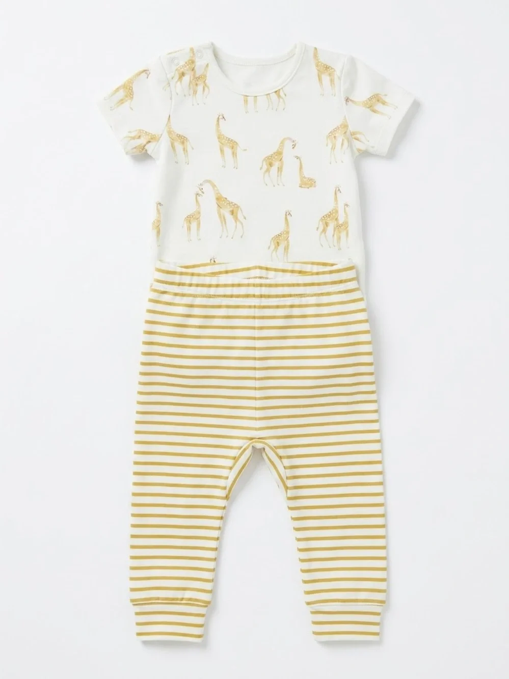 Pehr 12-18 Months Outfit Giraffe Striped Pants Animal Print Boy’s Cotton Set